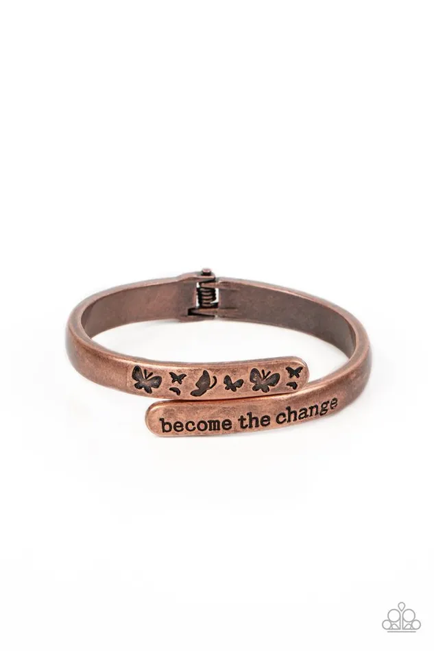 Paparazzi Bracelet WINGS of Change Copper Paparazzi Jewelry Bracelets Paparazzi Bracelet WINGS of Change Copper Paparazzi Jewelry Bracelets