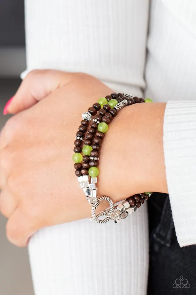 Paparazzi Bracelet Woodsy Walkabout Green Paparazzi Jewelry Bracelets
