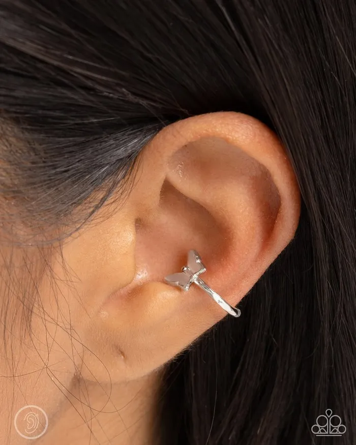 Paparazzi Earring Aerial Attitude Silver Paparazzi Jewelry Earrings