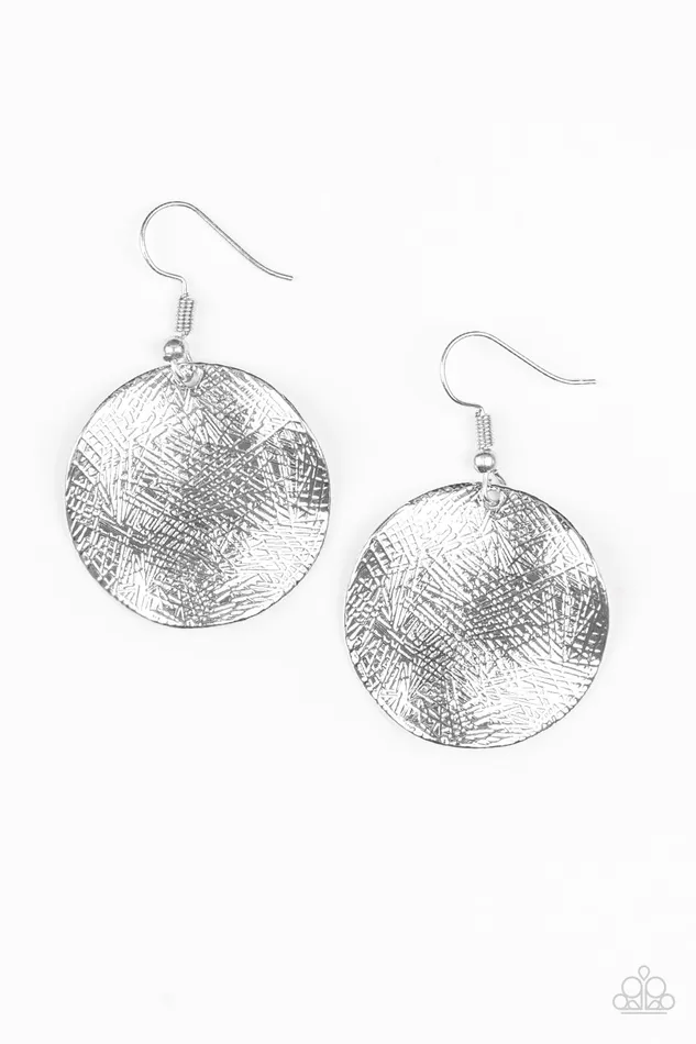 Paparazzi Earring Basic Bravado Silver Paparazzi Jewelry Earrings