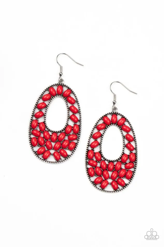 Paparazzi Earring Beaded Shores Red Paparazzi Jewelry Earrings Paparazzi Earring Beaded Shores Red Paparazzi Jewelry Earrings