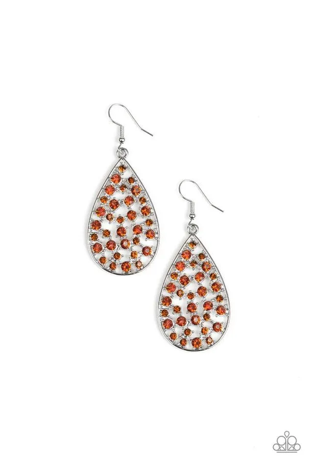Paparazzi Earring Call Me Ms Universe Brown Paparazzi Jewelry Earrings