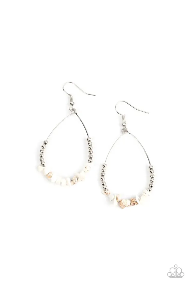 Paparazzi Earring Come Out of Your SHALE White Paparazzi Jewelry Earrings Paparazzi Earring Come Out of Your SHALE White Paparazzi Jewelry Earrings