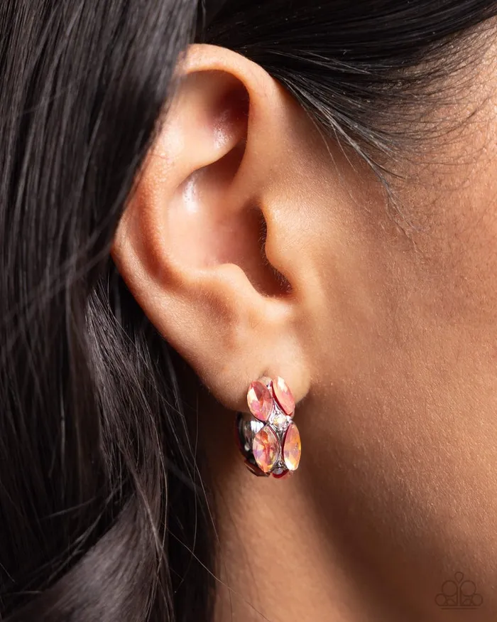 Paparazzi Earring Dazzling Destiny Orange Paparazzi Jewelry Earrings
