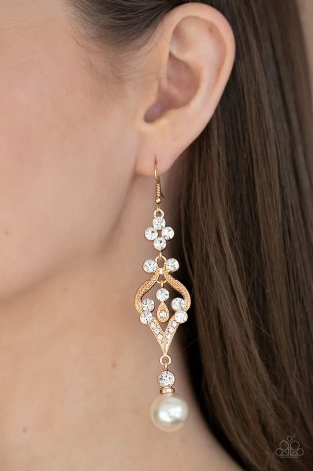 Paparazzi Earring Elegantly Extravagant Gold Paparazzi Jewelry Earrings