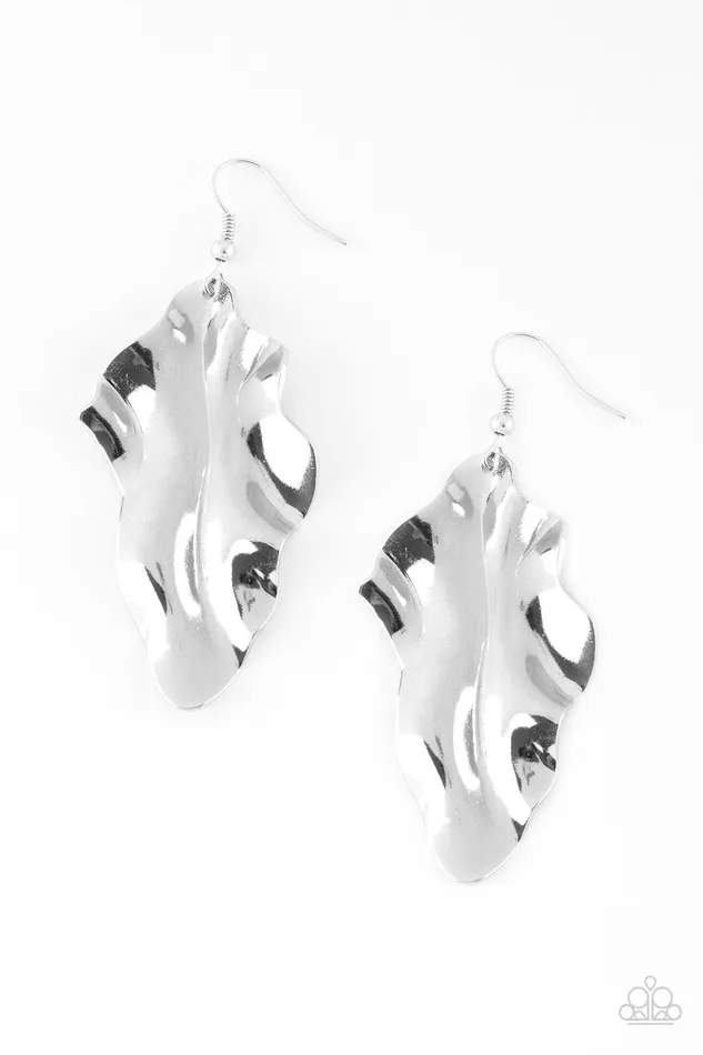 Paparazzi Earring Fall Into Fall Silver Paparazzi Jewelry Earrings