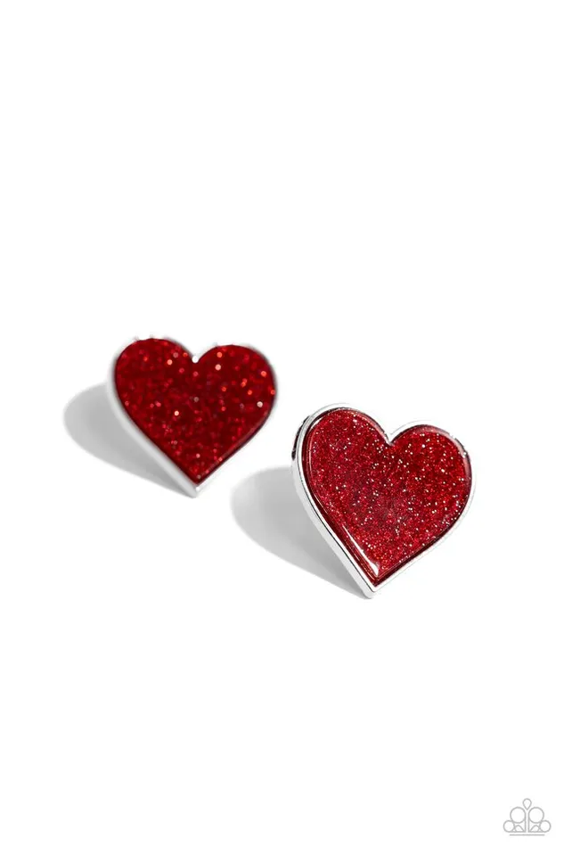 Paparazzi Earring Glitter Gamble Red Paparazzi Jewelry Earrings