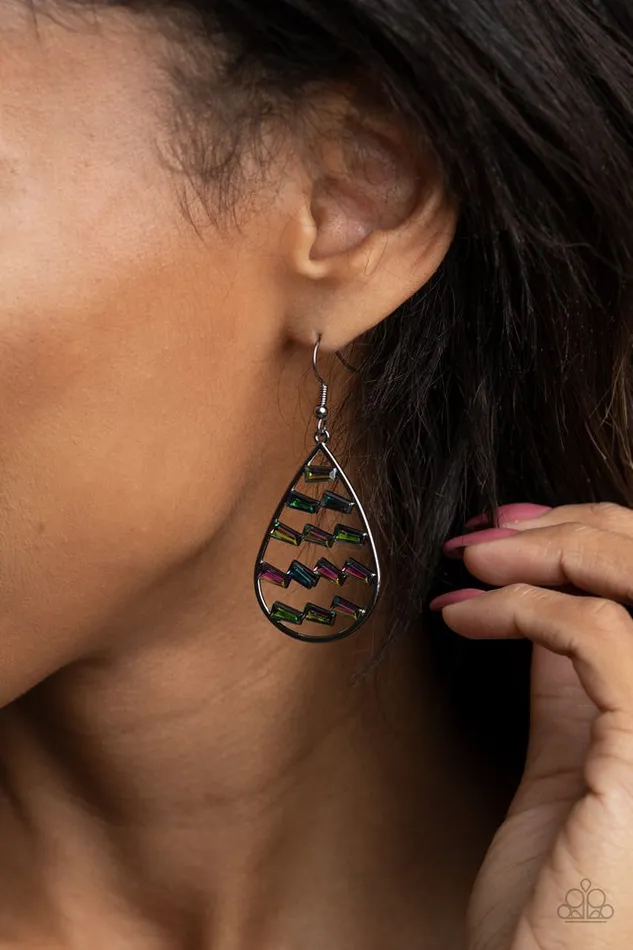 Paparazzi Earring Glitzy Grit Multi Paparazzi Jewelry Earrings
