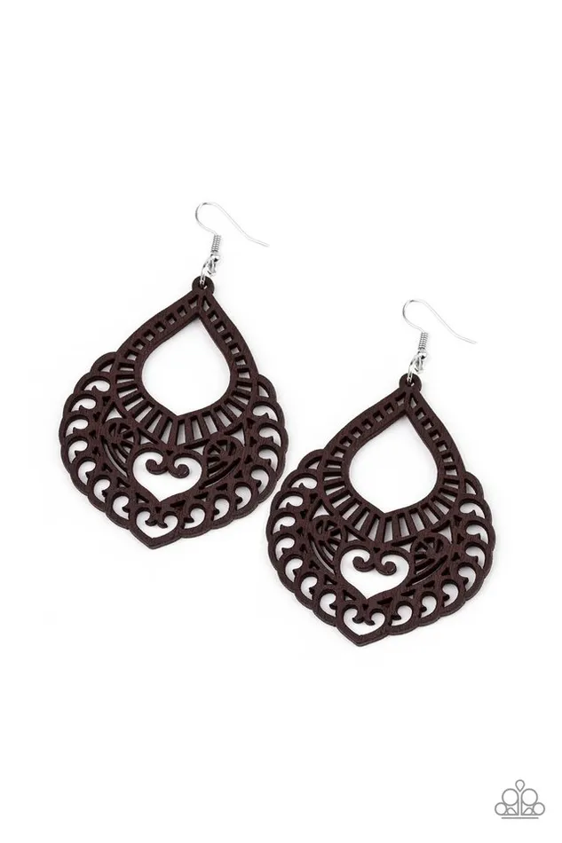 Paparazzi Earring If You WOOD Be So Kind Brown Paparazzi Jewelry Earrings Paparazzi Earring If You WOOD Be So Kind Brown Paparazzi Jewelry Earrings