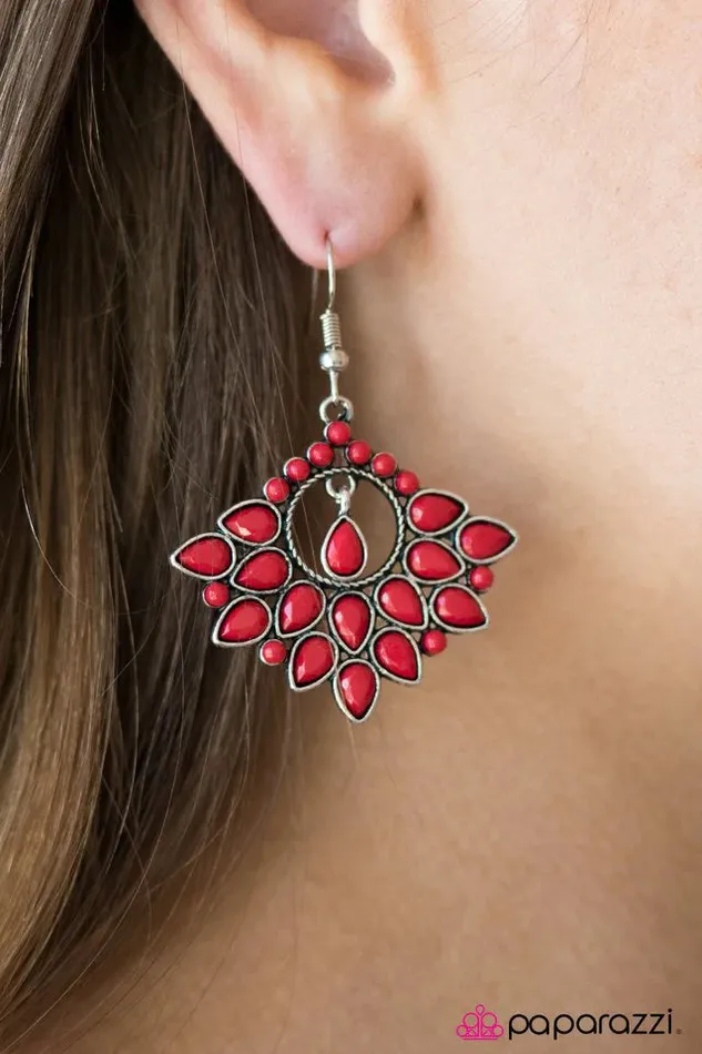 Paparazzi Earring Isla Bella Red Paparazzi Jewelry Earrings
