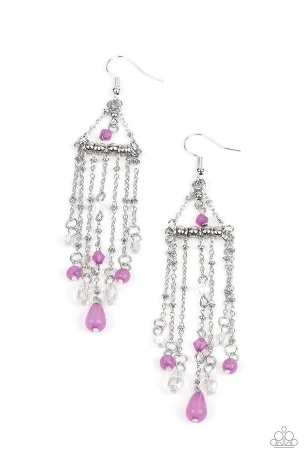 Paparazzi Earring Marina Breeze Purple Paparazzi Jewelry Earrings