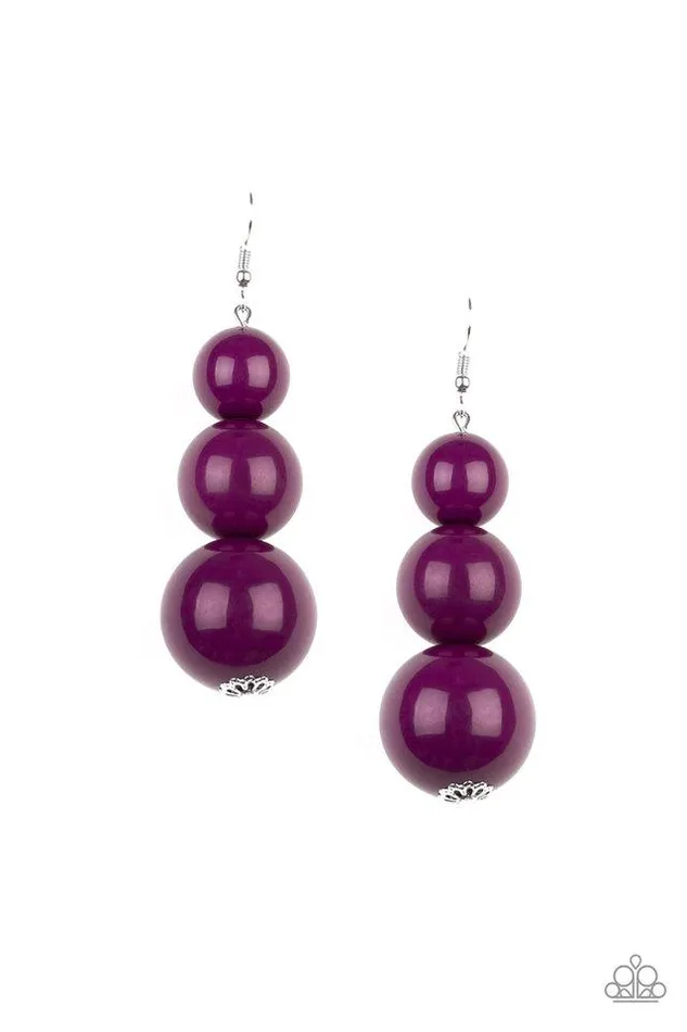 Paparazzi Earring Material World Purple Paparazzi Jewelry Earrings