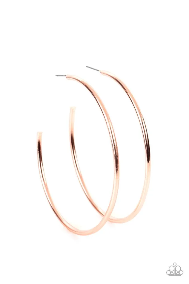 Paparazzi Earring Mega Metro Copper Paparazzi Jewelry Earrings