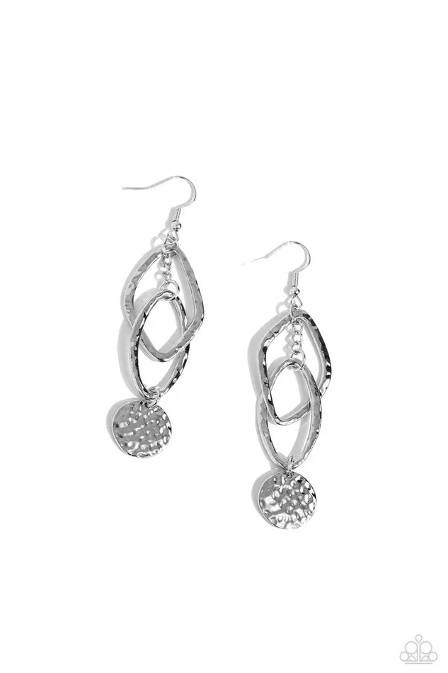Paparazzi Earring Nothing but CHIME Silver Paparazzi Jewelry Earrings Paparazzi Earring Nothing but CHIME Silver Paparazzi Jewelry Earrings