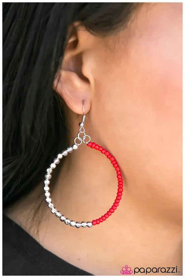 Paparazzi Earring Now Youre Talkin Red Paparazzi Jewelry Earrings