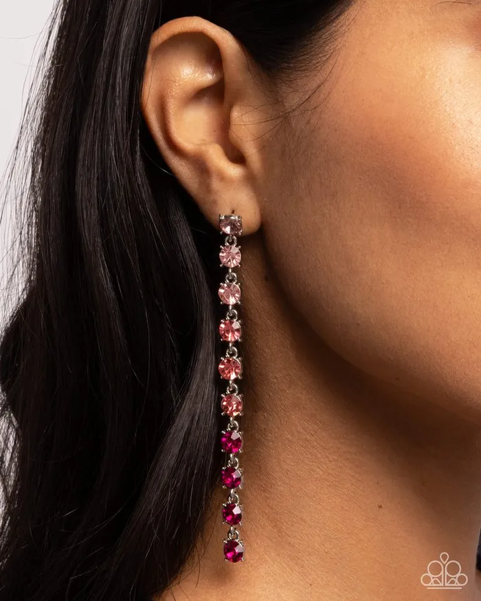 Paparazzi Earring Opulent Ombr Pink Paparazzi Jewelry Earrings
