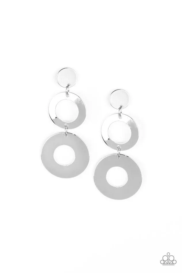 Paparazzi Earring Pop Idol Silver Paparazzi Jewelry Earrings