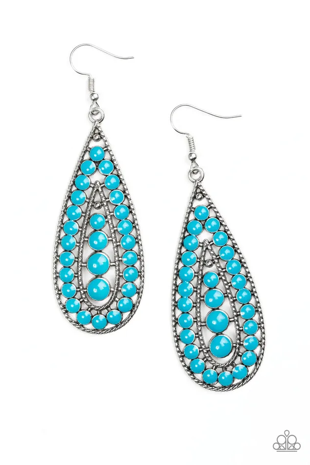 Paparazzi Earring Rio Rumba Blue Paparazzi Jewelry Earrings
