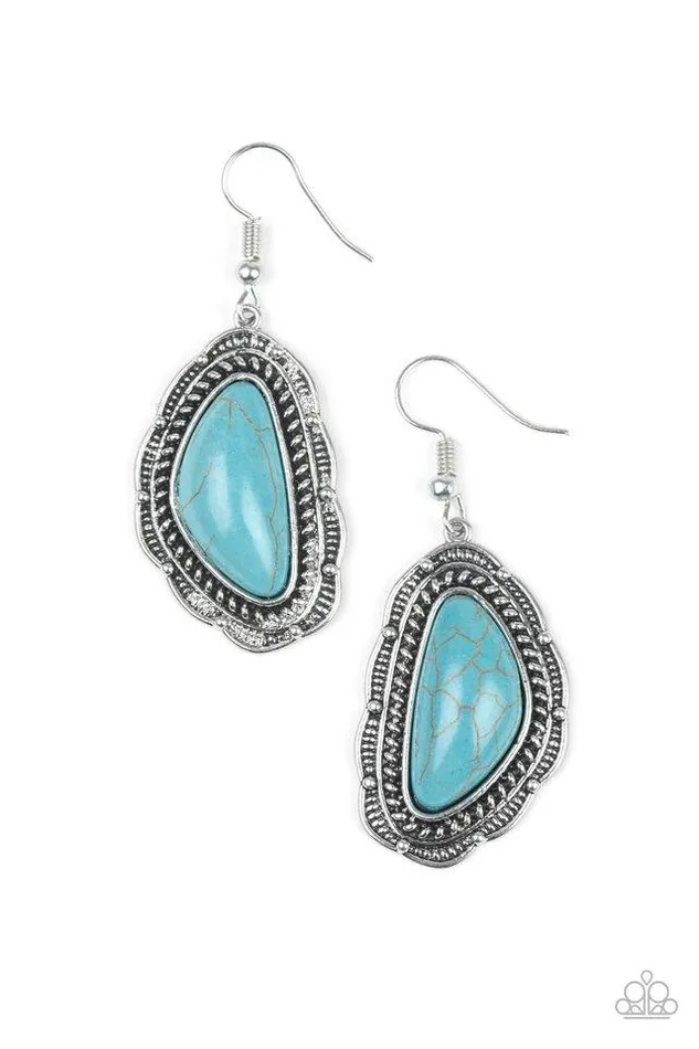 Paparazzi Earring Santa Fe Soul Blue Paparazzi Jewelry Earrings