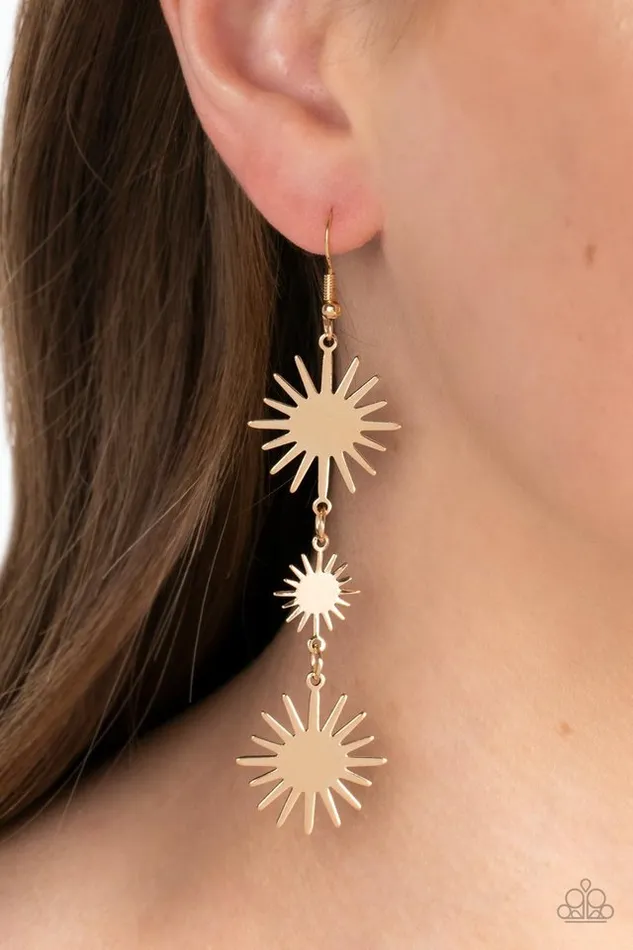 Paparazzi Earring Solar Soul Gold Paparazzi Jewelry Earrings
