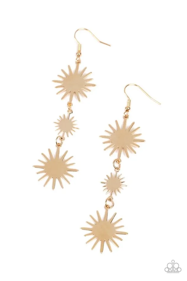 Paparazzi Earring Solar Soul Gold Paparazzi Jewelry Earrings