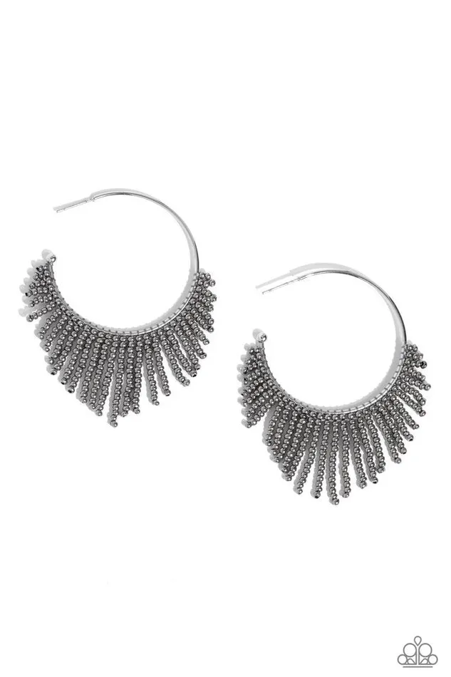 Paparazzi Earring Tailored Tassel Silver Paparazzi Jewelry Earrings Paparazzi Earring Tailored Tassel Silver Paparazzi Jewelry Earrings