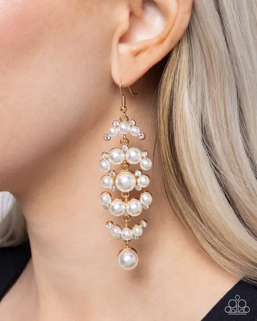 Paparazzi Earring Talk of The Ton Gold Paparazzi Jewelry Earrings