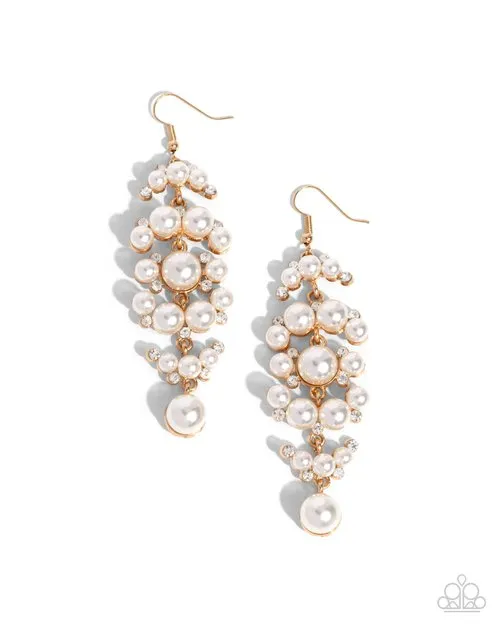 Paparazzi Earring Talk of The Ton Gold Paparazzi Jewelry Earrings
