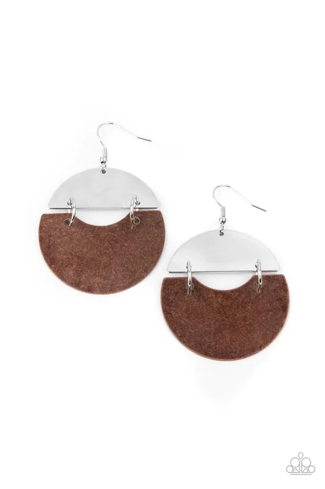 Paparazzi Earring Watching The Sunrise Copper Paparazzi Jewelry Earrings
