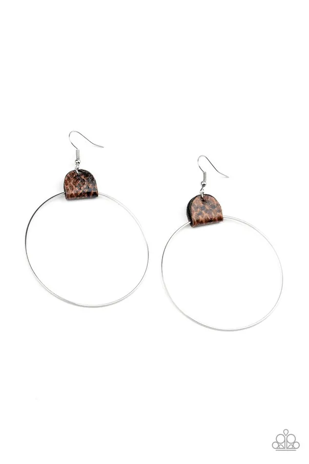 Paparazzi Earring Wild Soul Brown Paparazzi Jewelry Earrings