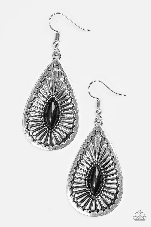 Paparazzi Earring Wild Wilderness Black Paparazzi Jewelry Earrings