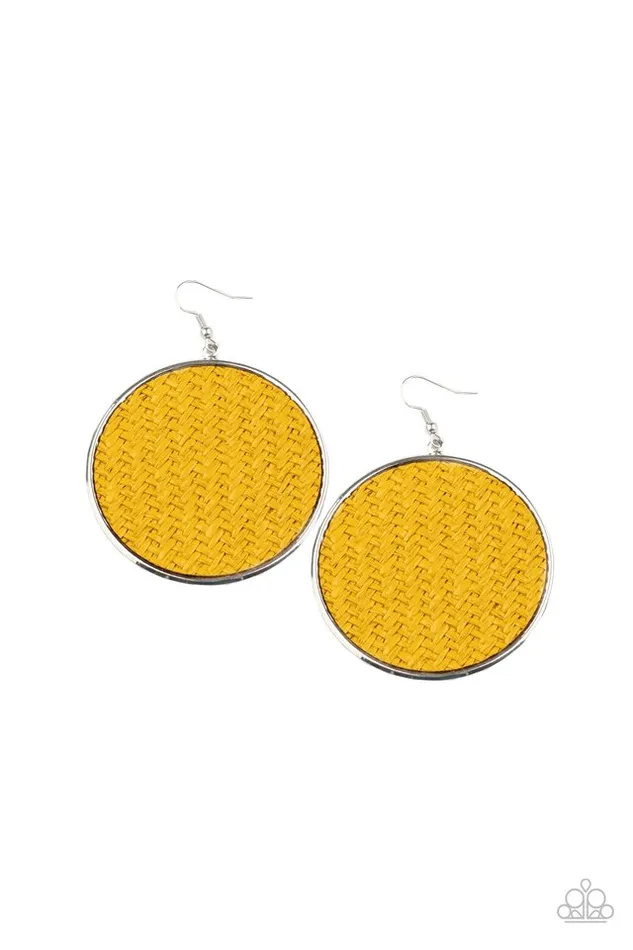 Paparazzi Earring Wonderfully Woven Yellow Paparazzi Jewelry Earrings Paparazzi Earring Wonderfully Woven Yellow Paparazzi Jewelry Earrings