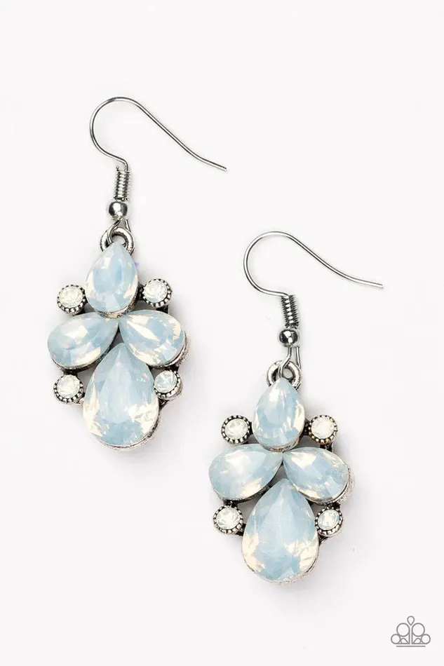 Paparazzi Earring Wonderland Waltz White Paparazzi Jewelry Earrings