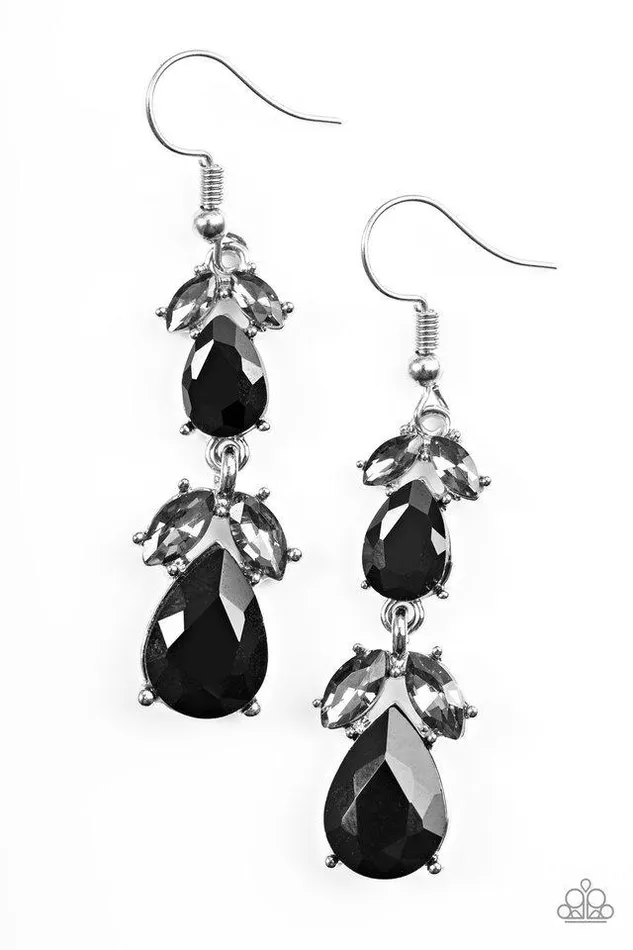Paparazzi Earrings Trophy Hall Black Paparazzi Jewelry Earrings
