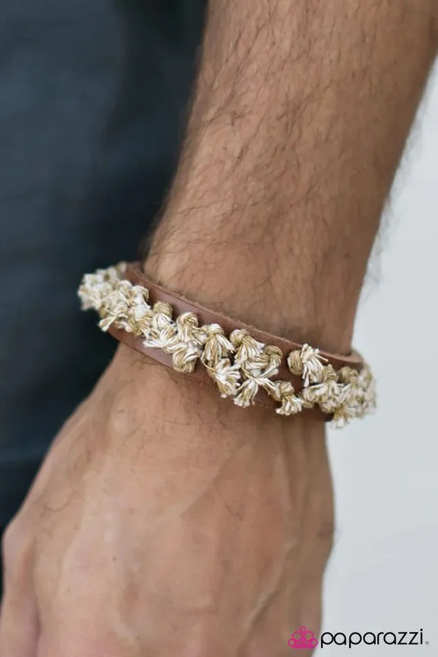 Paparazzi Jewelry Bracelets Paparazzi Bracelet Alpine Ridge Brown