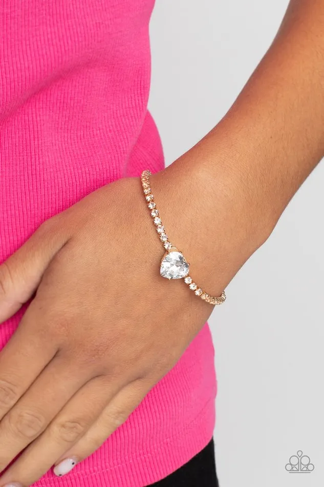 Paparazzi Jewelry Bracelets Paparazzi Bracelet Bedazzled Beauty Gold