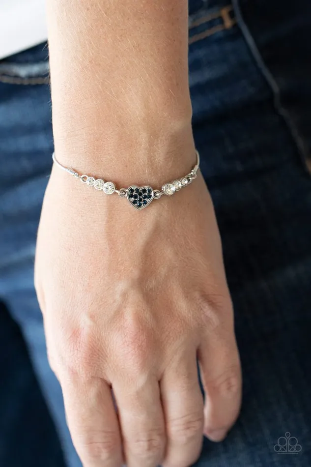 Paparazzi Jewelry Bracelets Paparazzi Bracelet BigHearted Beam Blue