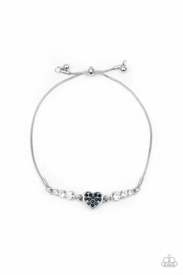 Paparazzi Jewelry Bracelets Paparazzi Bracelet BigHearted Beam Blue Paparazzi Jewelry Bracelets Paparazzi Bracelet BigHearted Beam Blue