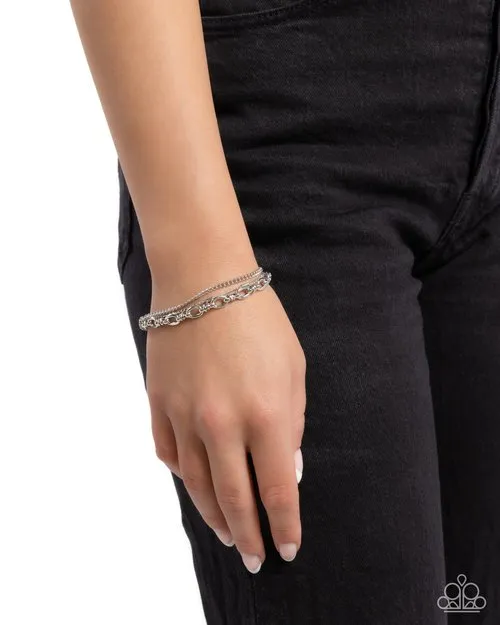 Paparazzi Jewelry Bracelets Paparazzi Bracelet Chained Celebration Silver