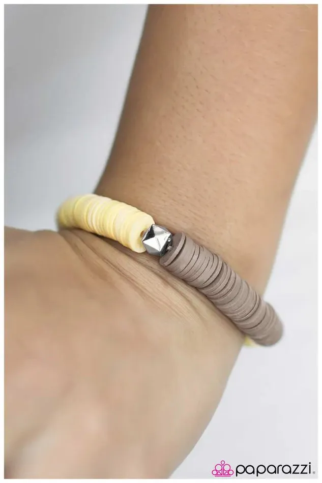 Paparazzi Jewelry Bracelets Paparazzi Bracelet Dont Get DISCouraged Yellow