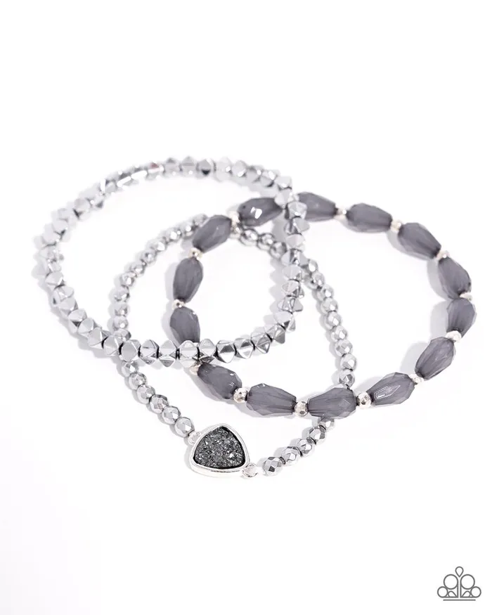 Paparazzi Jewelry Bracelets Paparazzi Bracelet Druzy Decadence Silver Paparazzi Jewelry Bracelets Paparazzi Bracelet Druzy Decadence Silver