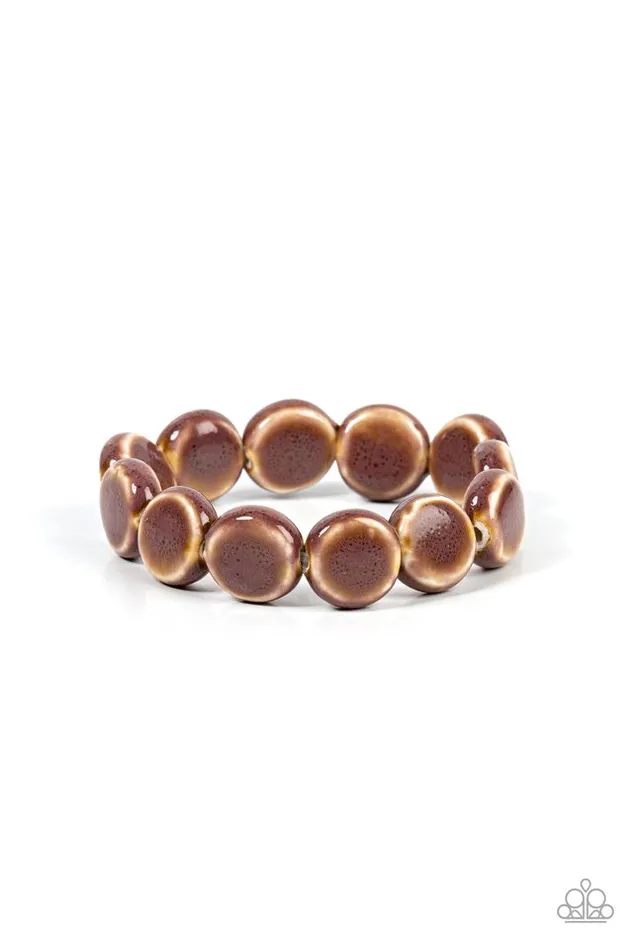 Paparazzi Jewelry Bracelets Paparazzi Bracelet Earthy Entrada Brown Paparazzi Jewelry Bracelets Paparazzi Bracelet Earthy Entrada Brown