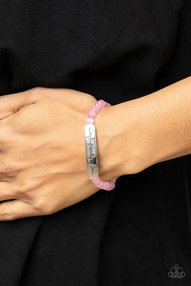 Paparazzi Jewelry Bracelets Paparazzi Bracelet Family is Forever Pink