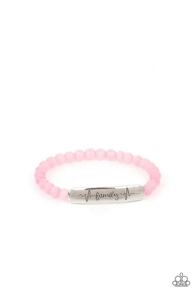 Paparazzi Jewelry Bracelets Paparazzi Bracelet Family is Forever Pink Paparazzi Jewelry Bracelets Paparazzi Bracelet Family is Forever Pink