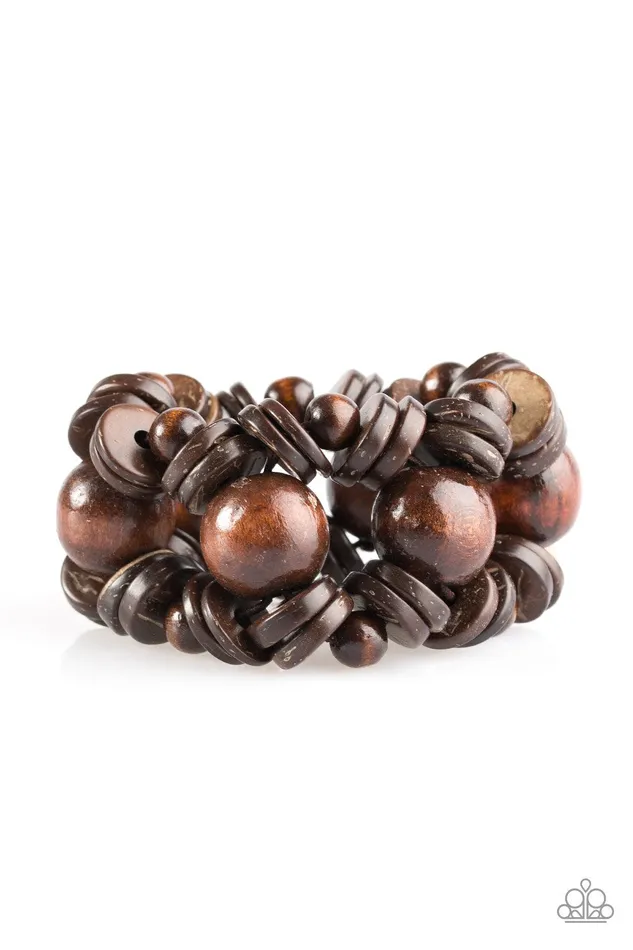 Paparazzi Jewelry Bracelets Paparazzi Bracelet Fiji Fabulous Brown
