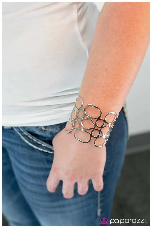 Paparazzi Jewelry Bracelets Paparazzi Bracelet Geo Goddess Silver