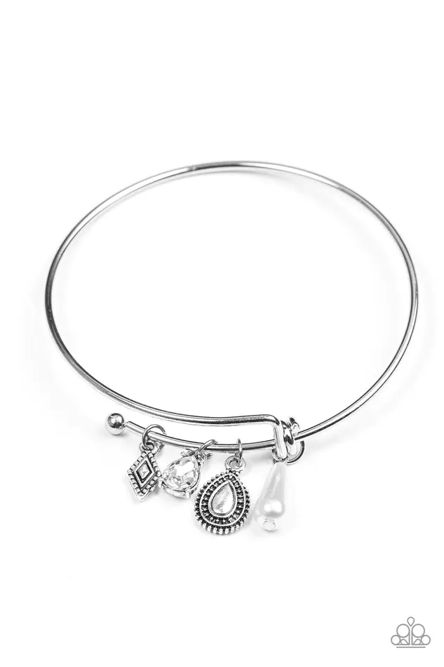 Paparazzi Jewelry Bracelets Paparazzi Bracelet Gracefully Graceful White