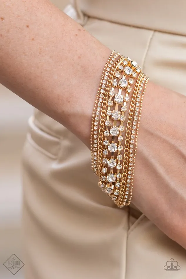 Paparazzi Jewelry Bracelets Paparazzi Bracelet Interstellar Interlude Gold