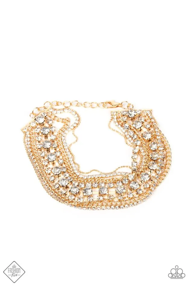 Paparazzi Jewelry Bracelets Paparazzi Bracelet Interstellar Interlude Gold