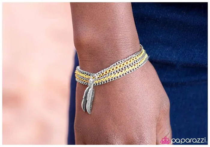 Paparazzi Jewelry Bracelets Paparazzi Bracelet Light As A Feather Yellow
